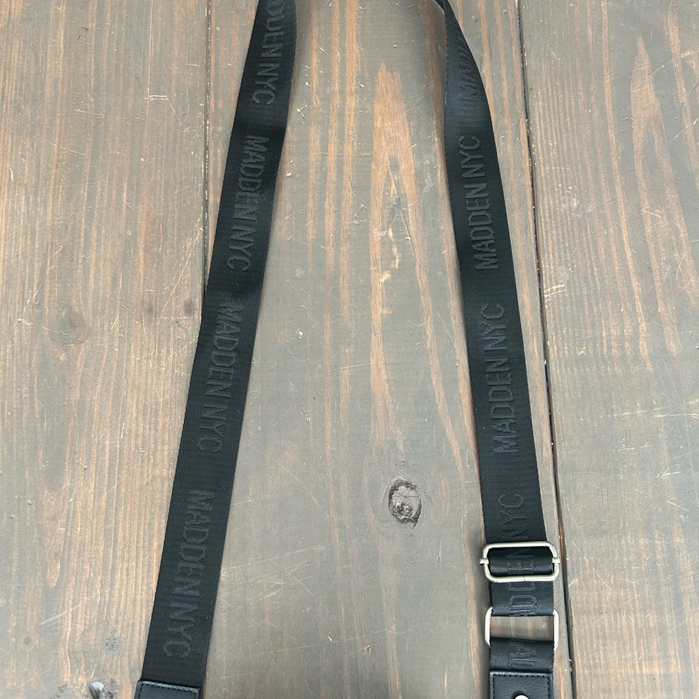 Women's Madden NYC Nylon black Belt Bag crossbody bag w/ mini pouch‎ - Picture 7 of 13